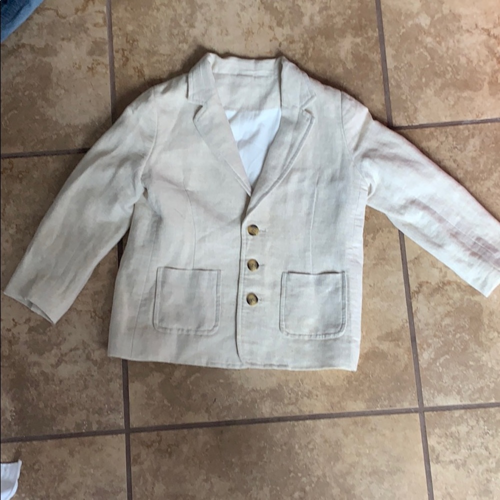 Talbots kids ivory boys blazer size 6